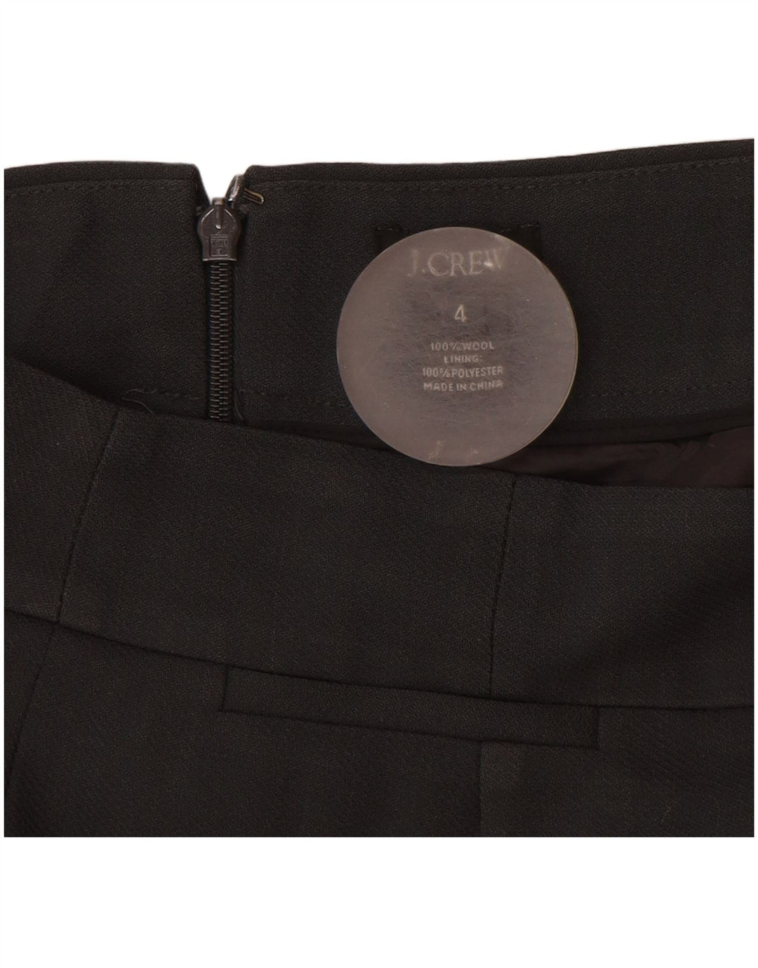 J. Crew Damska prosta spódnica US 4 Small W28 Czarna wełna