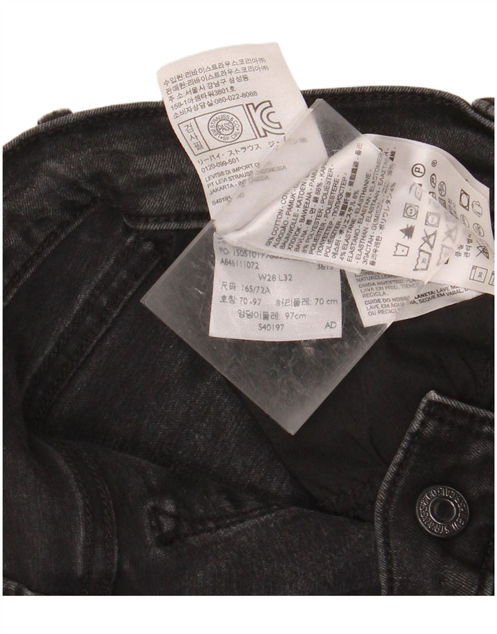 Damskie jeansy LEVI'S 710 Super Skinny W28 L28 Czarna bawełna