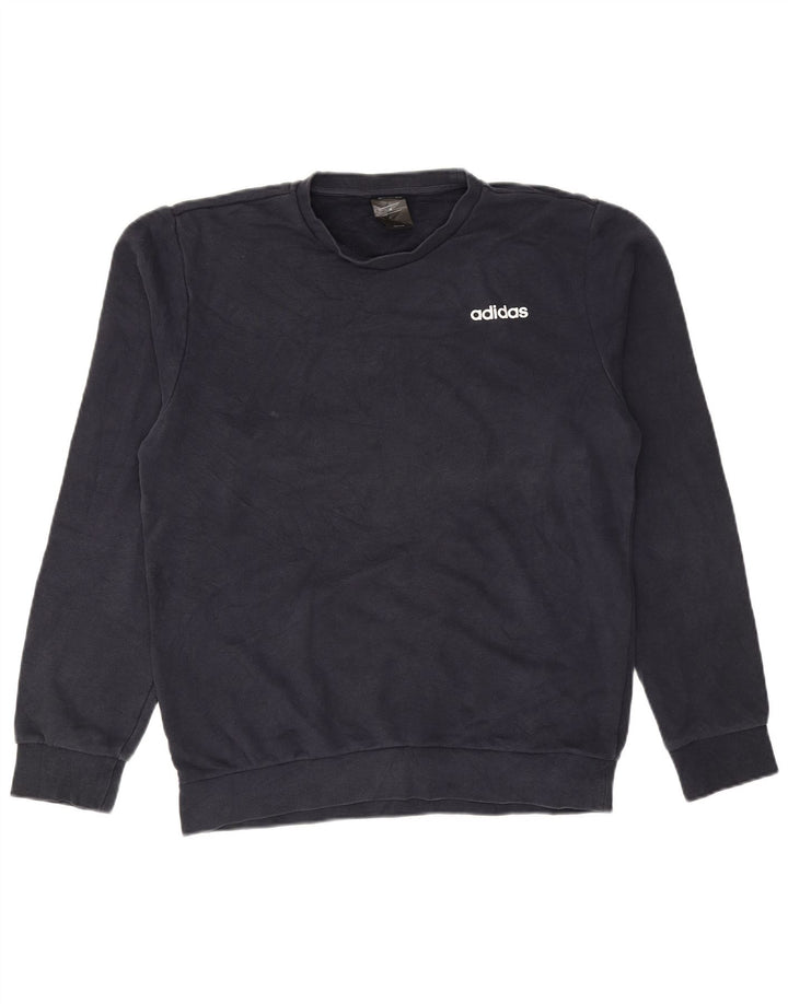 Adidas Męska Bluza Sweter Średni Granatowy Bawełna