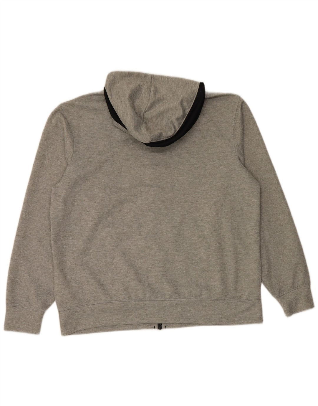 Męski sweter z kapturem i zamkiem błyskawicznym Nike Dri Fit, duży, szary, nakrapiany poliester