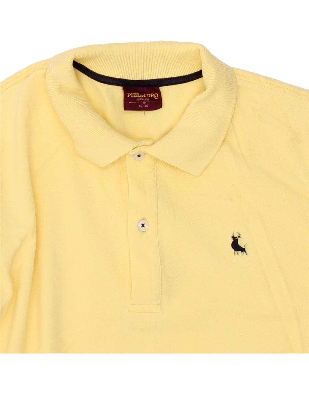 VINTAGE Mens Polo Shirt XL Yellow Vintage Vintage and Second-Hand Vintage from Messina Hembry 