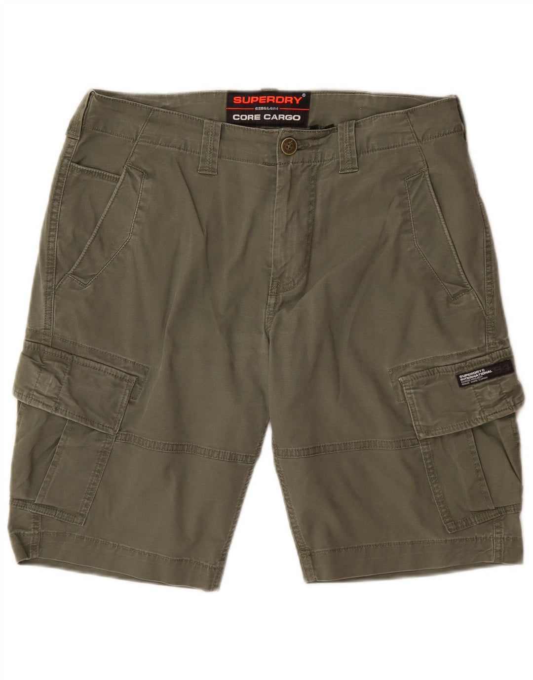 Męskie spodenki cargo Superdry W32, średnia bawełna khaki