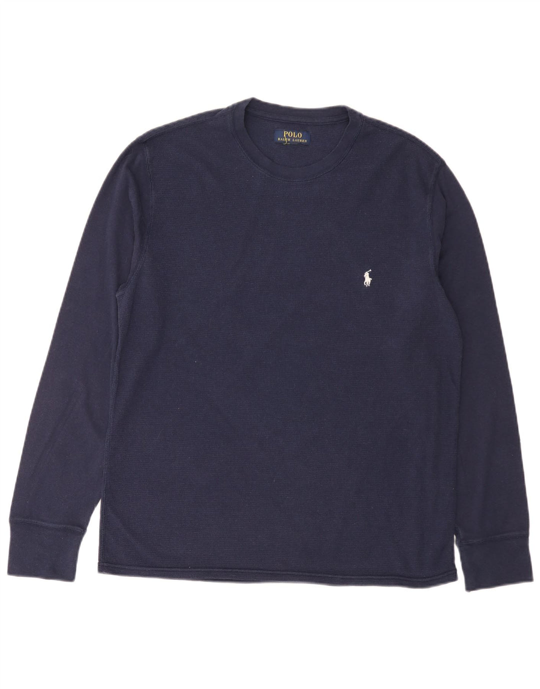 Koszulka męska Polo Ralph Lauren z długim rękawem, średnia, granatowa