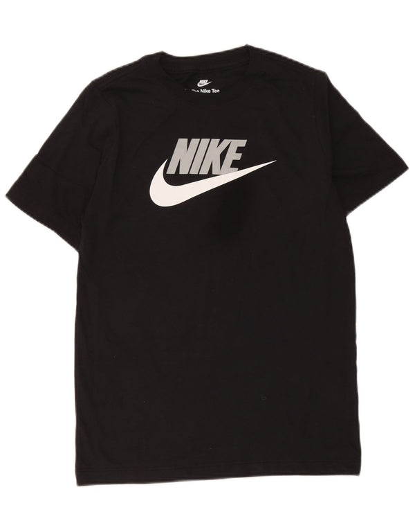 Chłopięcy T-shirt z grafiką Nike na 12-13 lat, duży, czarny, bawełniany