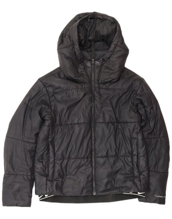 Damska wyściełana kurtka z kapturem NIKE Therma-Fit UK 14, średnia czarna