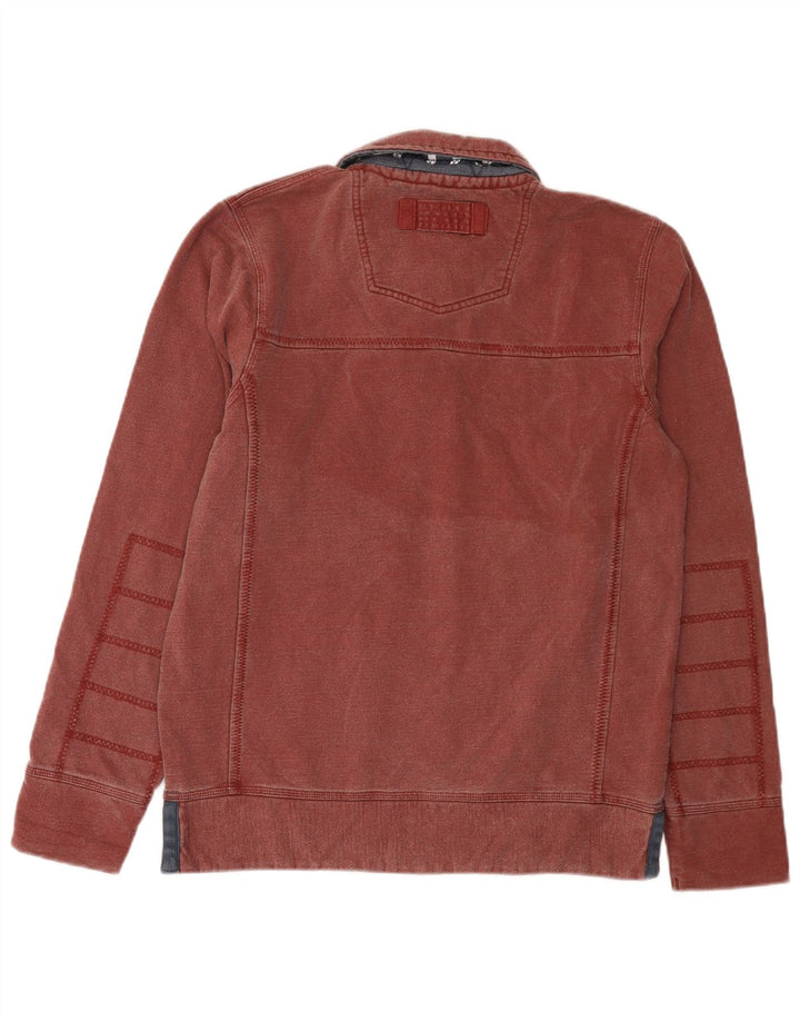 Męska bluza polo Fat Face Jumper, mała czerwona bawełna