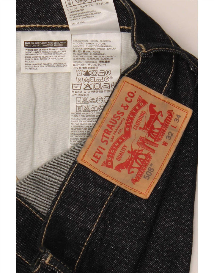Męskie jeansy Levi's 508 Slim W32 L34 Granatowa bawełna