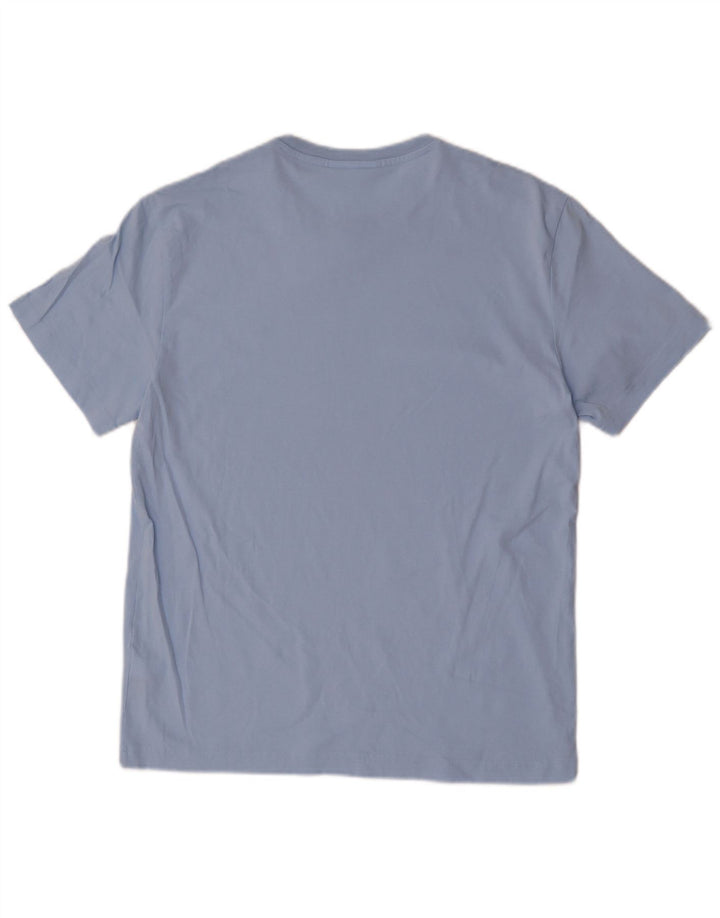 T-shirt męski Lacoste o regularnym kroju, rozmiar 4, średni niebieski, bawełniany