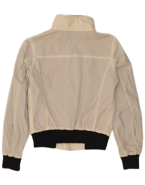 Kurtka damska Refrigiwear Cruz Bomber UK 14, duża, biała, nylonowa w bloki kolorów