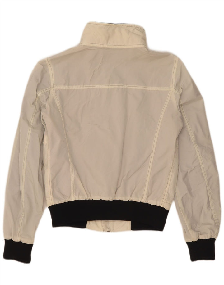 Kurtka damska Refrigiwear Cruz Bomber UK 14, duża, biała, nylonowa w bloki kolorów