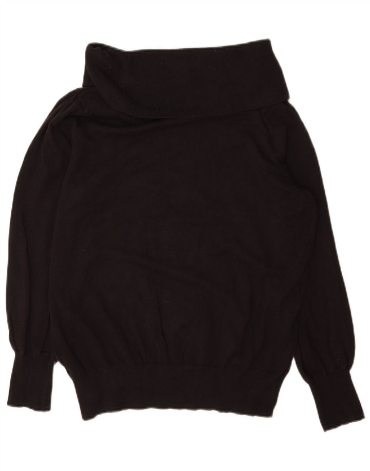 Marks & Spencer Damski sweter z golfem UK 16, duży, brązowy, wiskoza