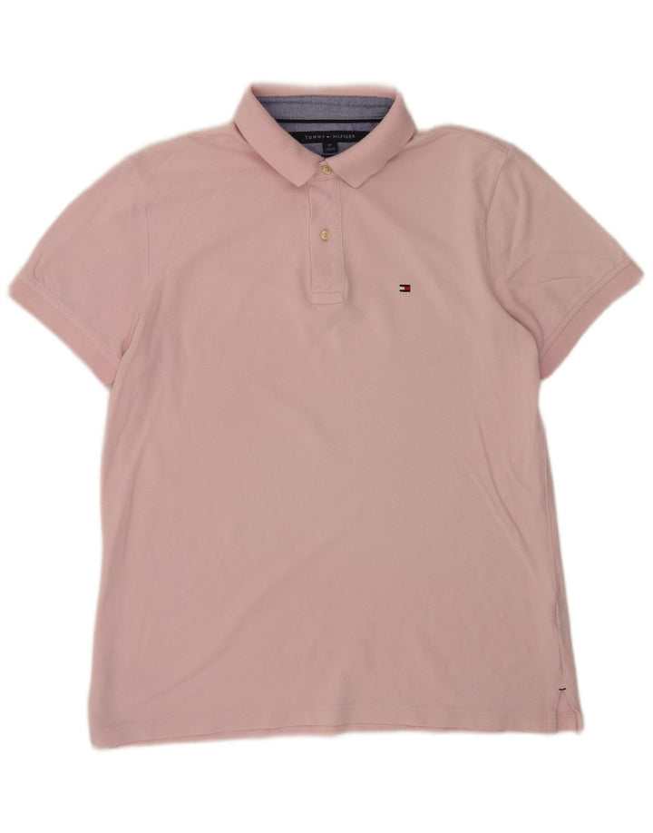 Męska koszulka polo Tommy Hilfiger o dopasowanym kroju, średnio różowa
