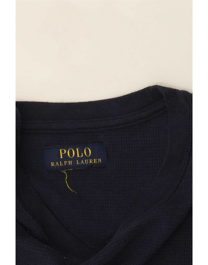 Koszulka męska Polo Ralph Lauren z długim rękawem, średnia, granatowa
