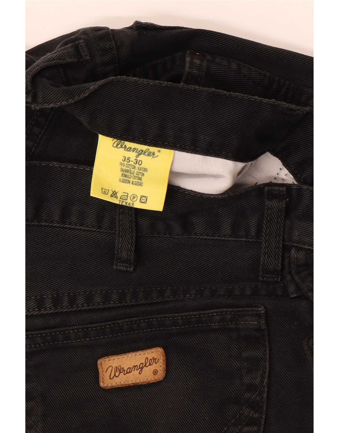 Męskie jeansy Wrangler Texas Straight W35 L30, czarne, bawełniane