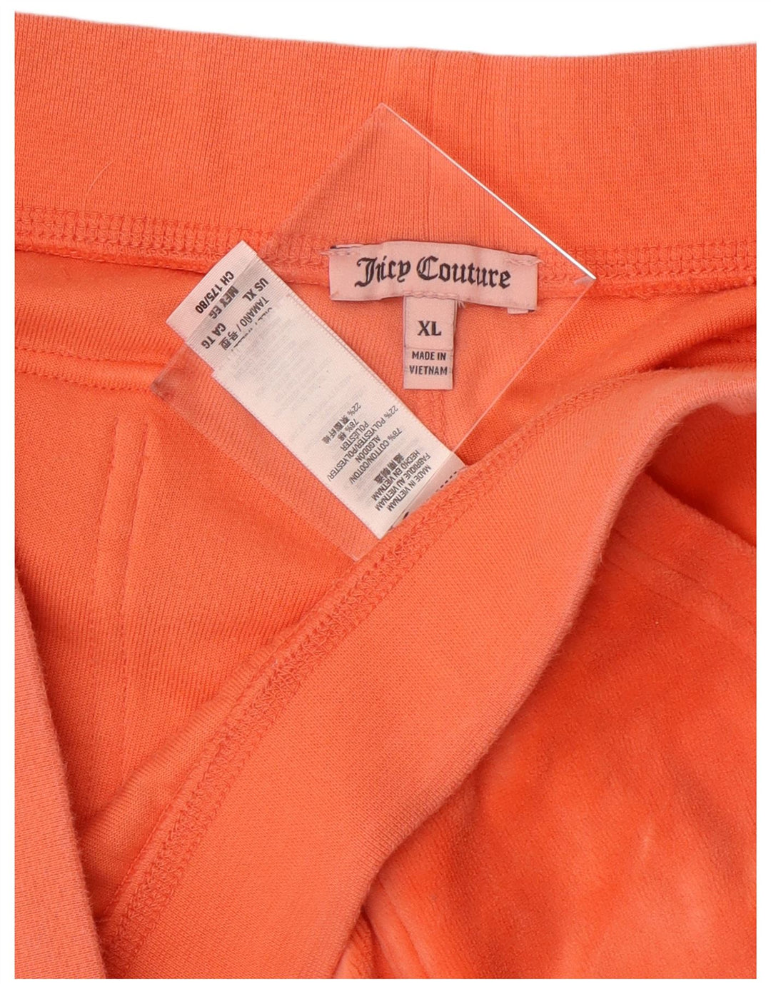 Damskie spodnie dresowe JUICY COUTURE UK 18 XL, pomarańczowe, bawełniane