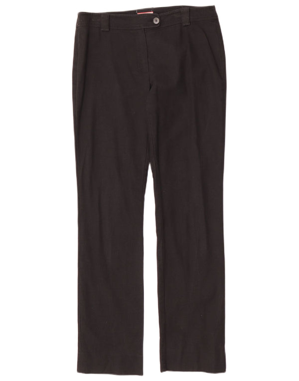 Damskie proste spodnie garniturowe Max & Co. UK 8 Small W28 L31 Czarna bawełna