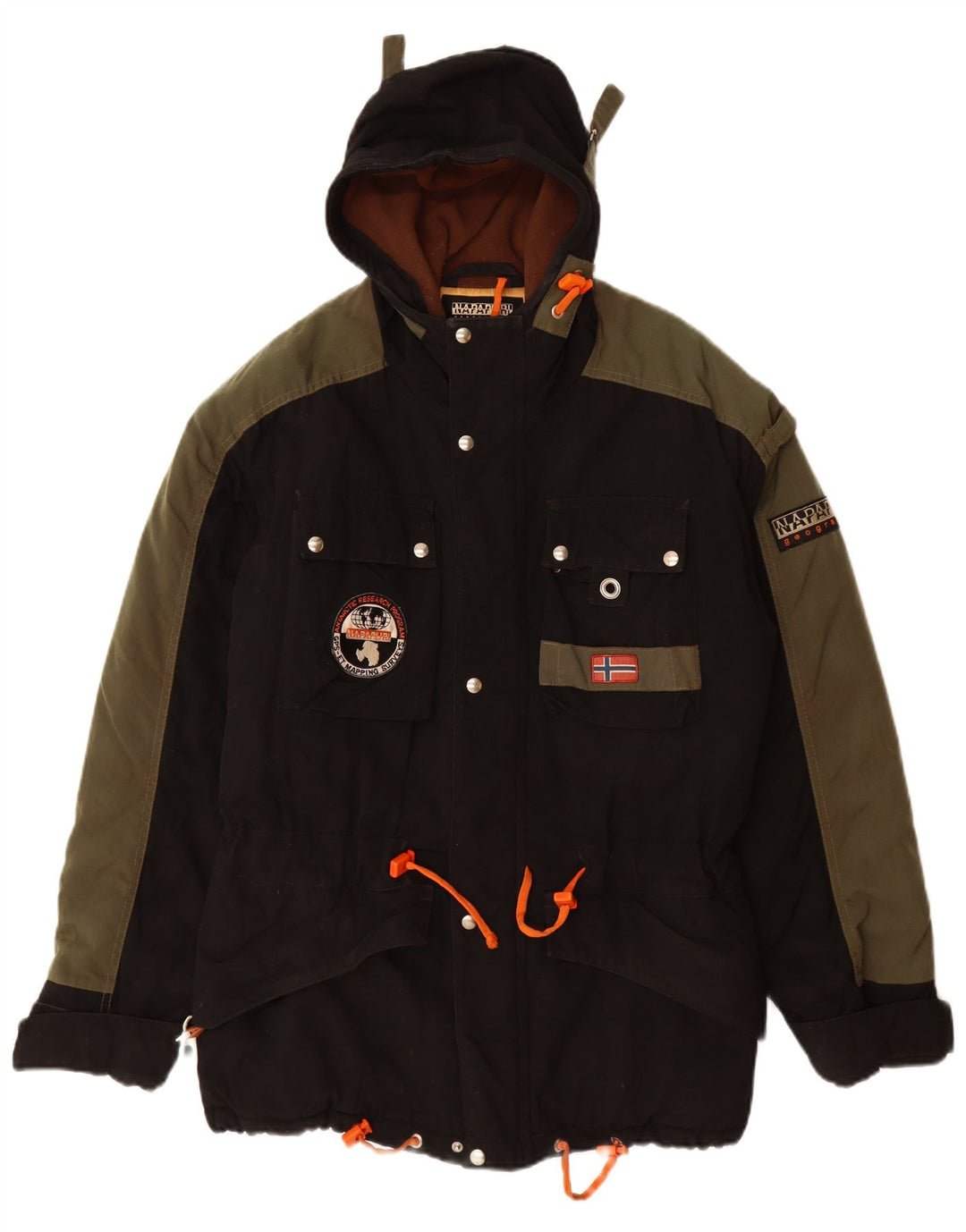 Męska kurtka wiatrówka NAPAPIJRI z kapturem UK 38, średni czarny poliamid