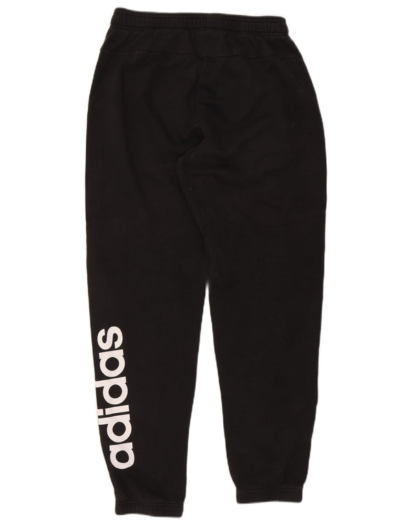 Męskie spodnie dresowe Adidas z grafiką, średnio czarne, bawełniane