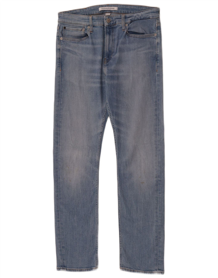 Męskie dżinsy Calvin Klein W32 L32 Niebieskie bawełniane