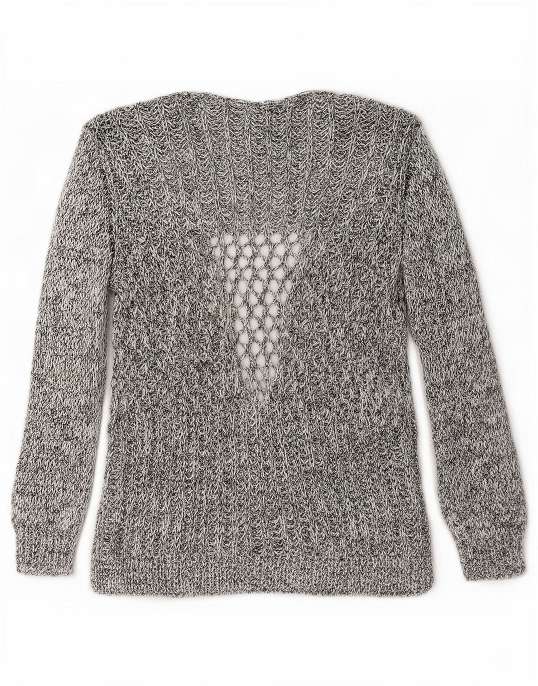 Sweter damski Zara z otwartym kardiganem UK 12, średni szary, nakrapiany