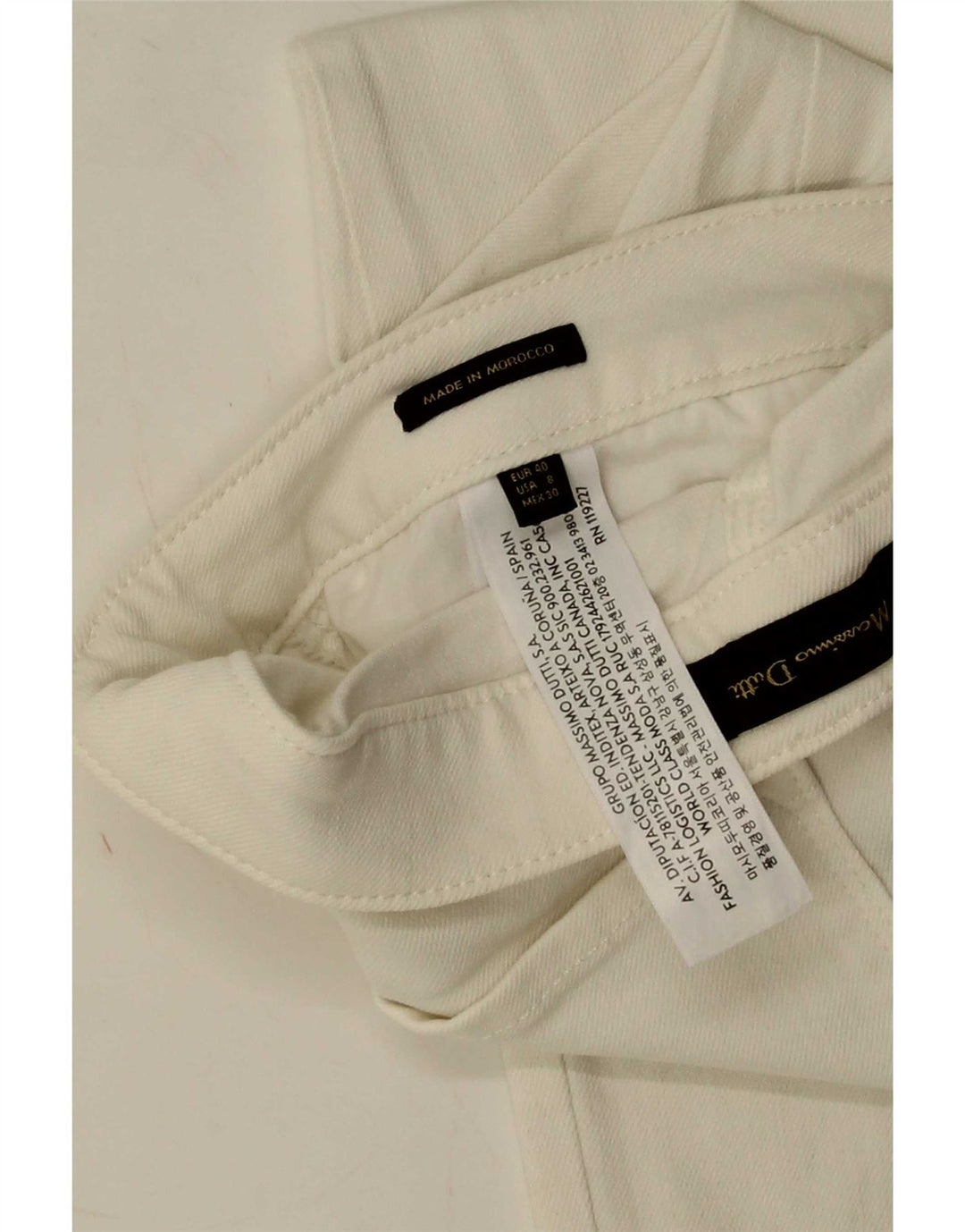 Jeansy damskie Massimo Dutti EU 40 MMedium W30 L26 Biała bawełna
