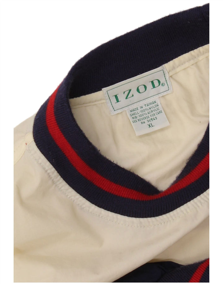 Izod Męski dresowy top XL, granatowy, nylon w bloki kolorów