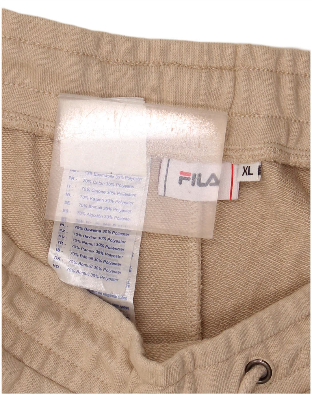 Męskie spodenki sportowe Fila XL, beżowe, bawełniane