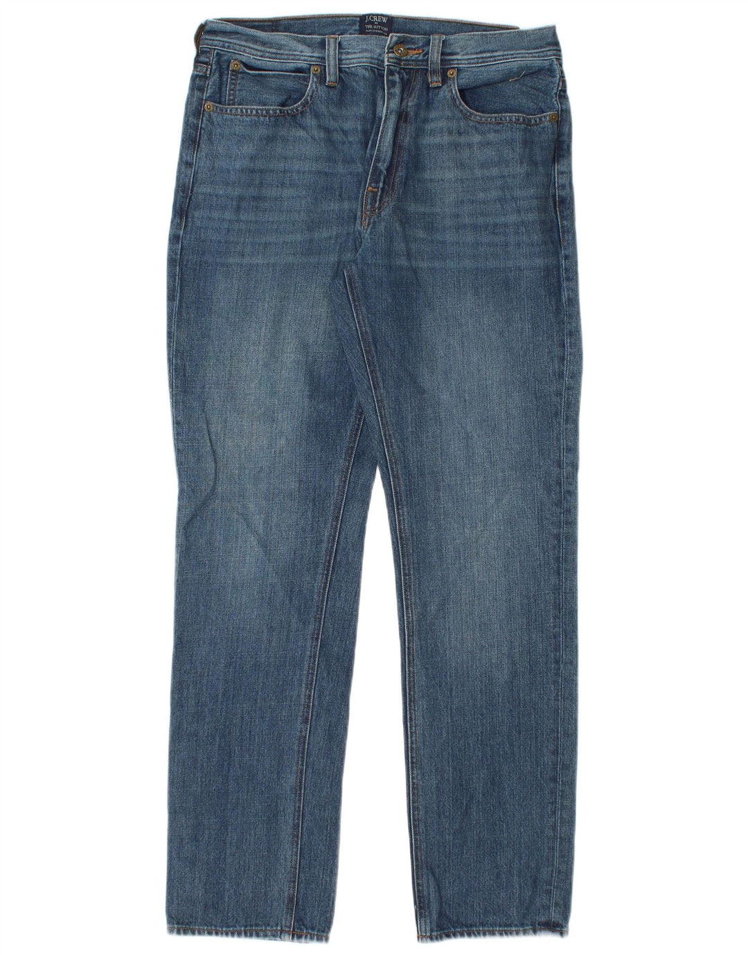 J. CREW Męskie proste dżinsy Sutton W30 L30 Niebieska bawełna
