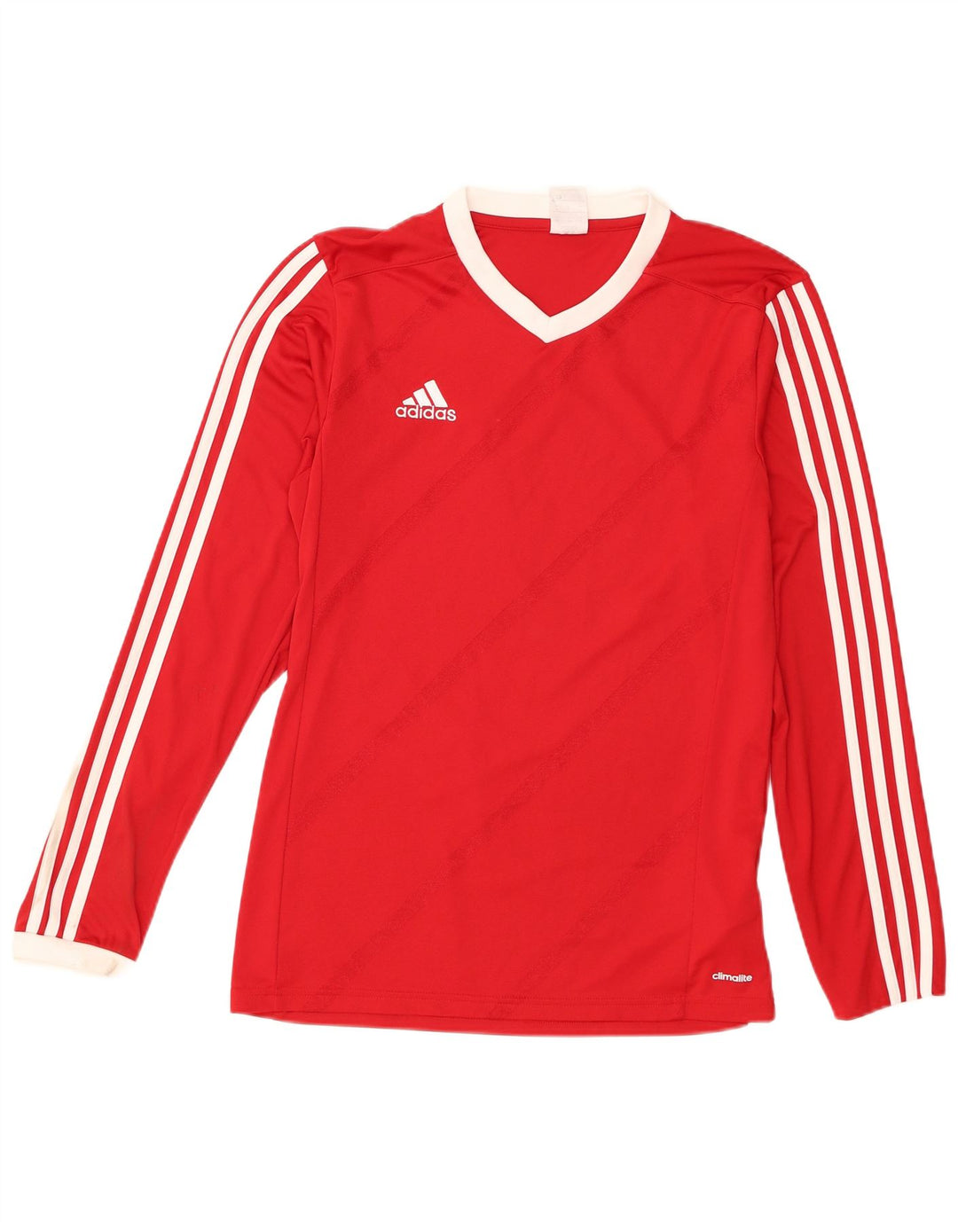 Adidas Męskie Climalite Top z długim rękawem, średni czerwony poliester