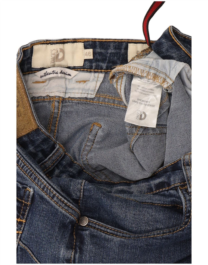 Damskie jeansy przycięte Dack's EU 46 XL W34 L25 Niebieskie bawełniane