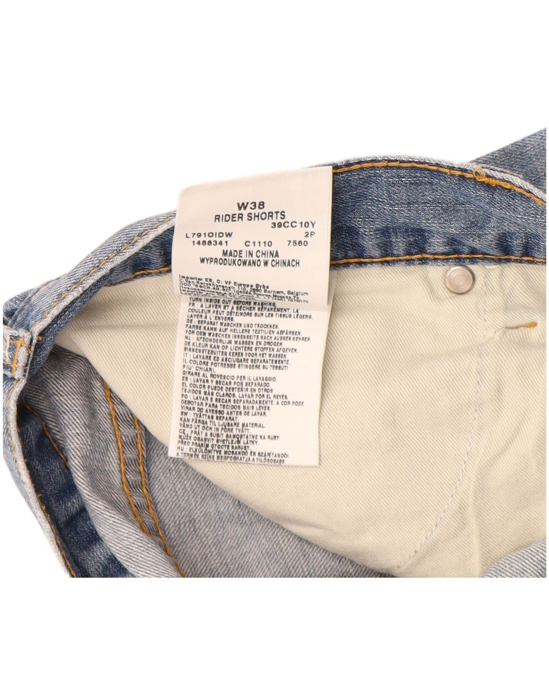 Damskie spodenki jeansowe Lee Rider W38 XL, niebieskie, bawełniane