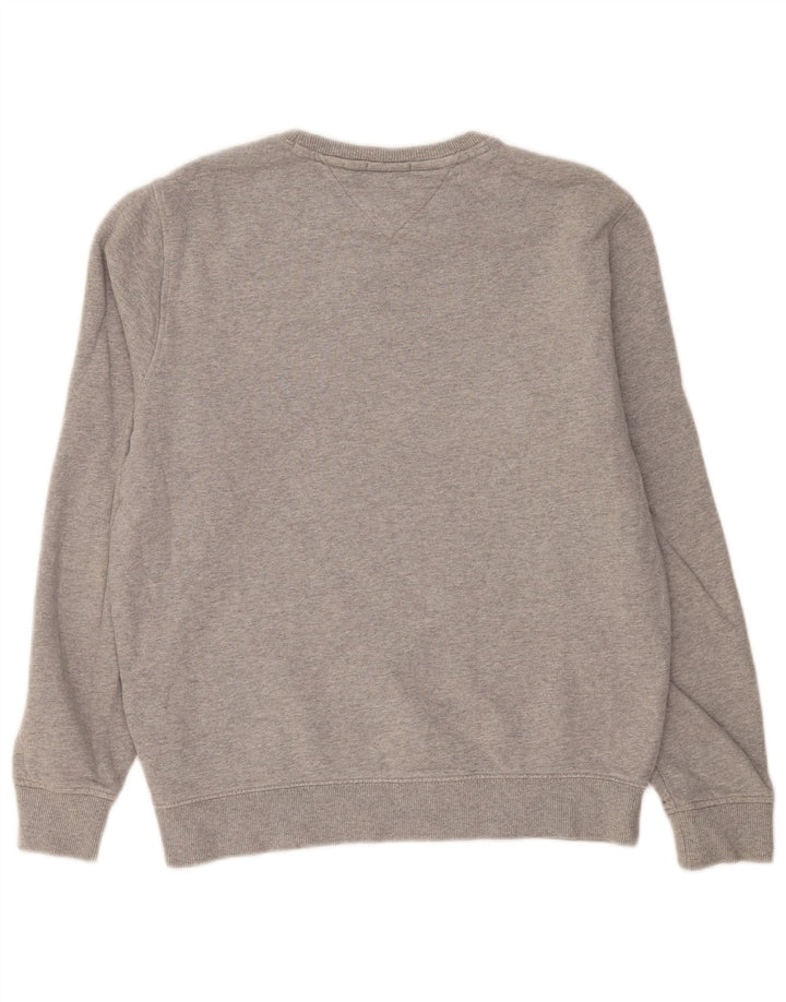 Damska bluza z grafiką Tommy Hilfiger UK 14, średnia, szara, nakrapiana
