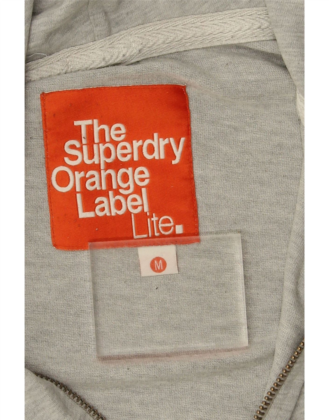 Męski sweter z kapturem i zamkiem Superdry, średnioszary, bawełniany
