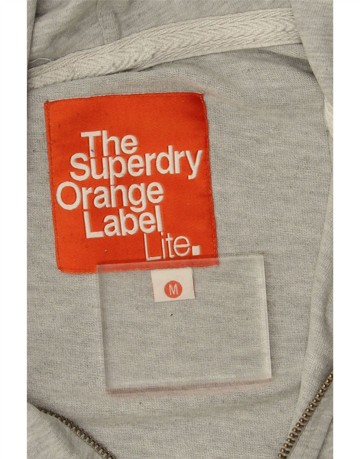 Męski sweter z kapturem i zamkiem Superdry, średnioszary, bawełniany