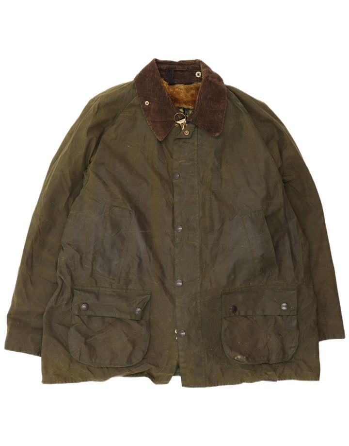 Męska kurtka Barbour z woskowanej bawełny UK 46 3XL, bawełna khaki