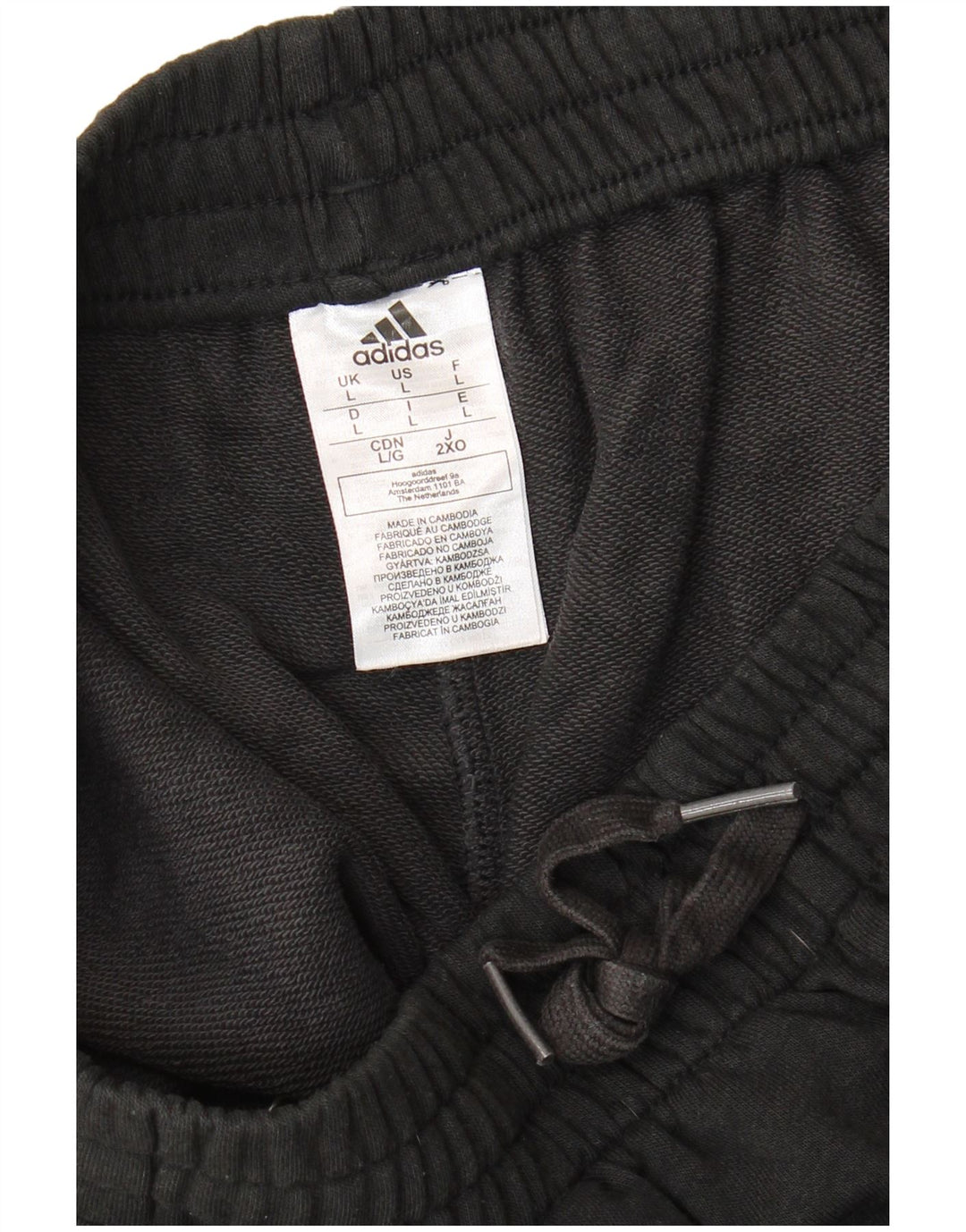 Męskie spodenki sportowe Adidas, duże, czarne, bawełniane