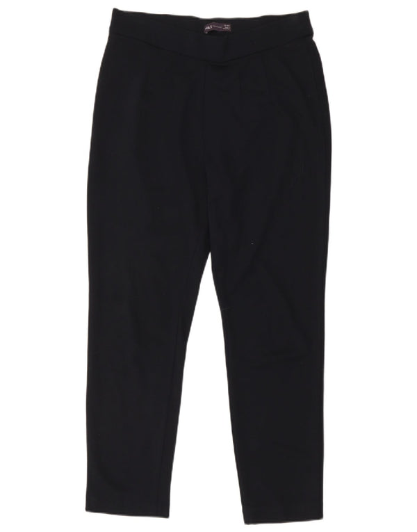 Marks & Spencer Damskie zwężane spodnie codzienne UK 12 Medium W30 L26 Czarne