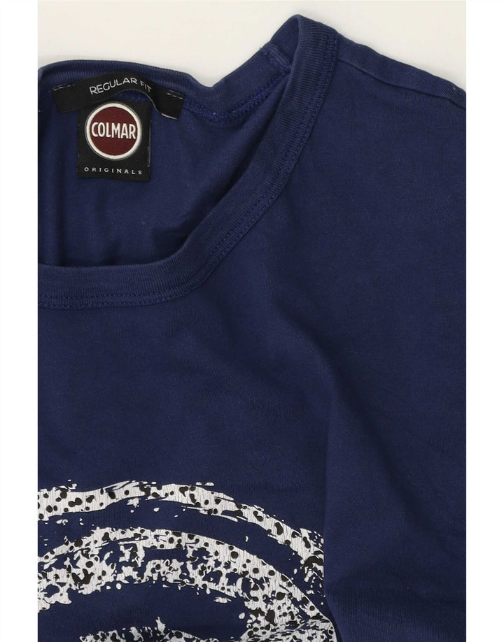 Męski T-shirt z grafiką o regularnym kroju Colmar, średni niebieski