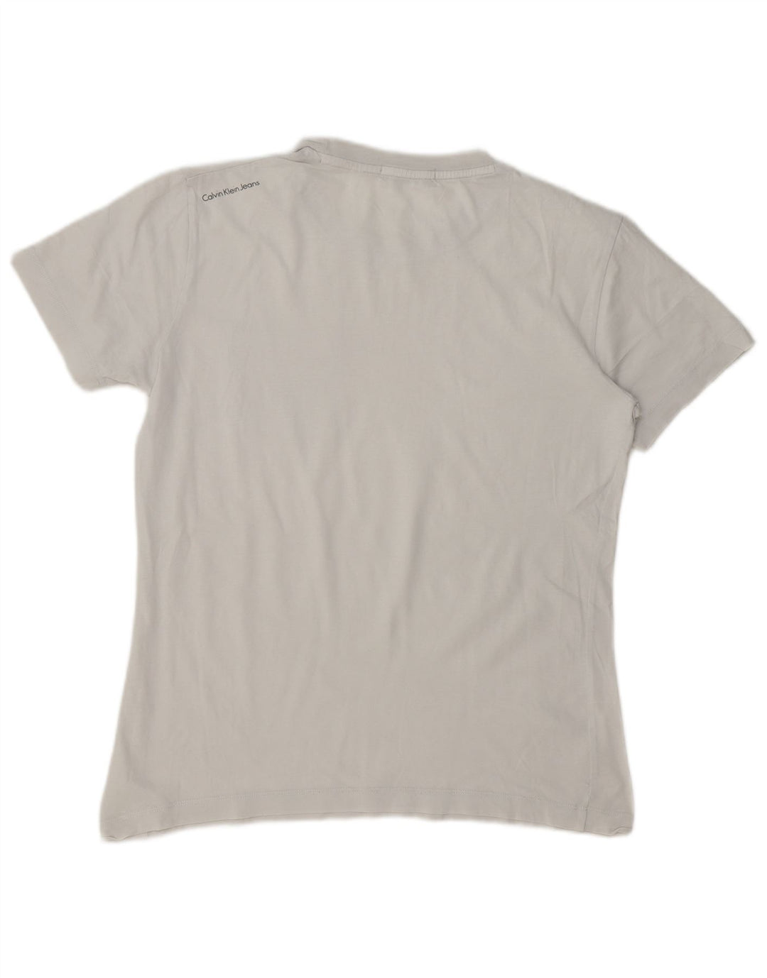 Męska koszulka t-shirt z grafiką Calvin Klein Jeans o regularnym kroju, średnia biel