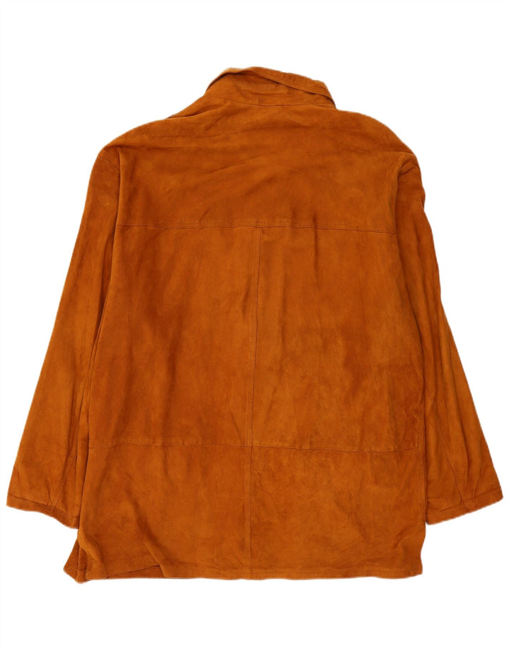 Vintage męska zamszowa kurtka EU 56 3XL brązowa skóra