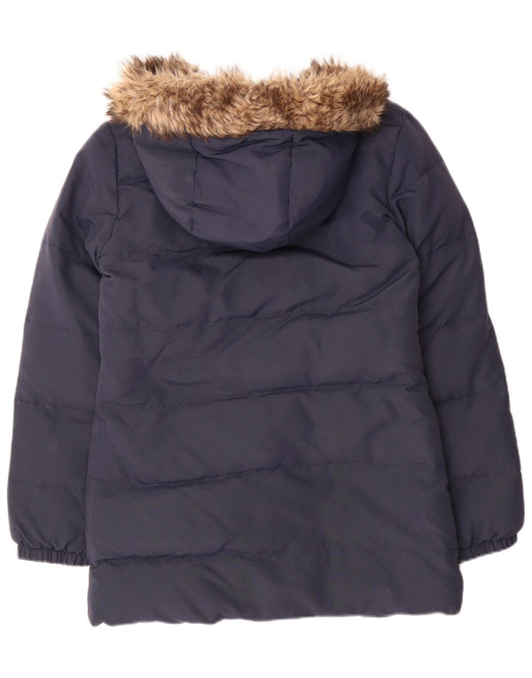 Damska kurtka Jack Wills z kapturem Sherpa Padded Jacket UK 8, mała, granatowa, nylonowa