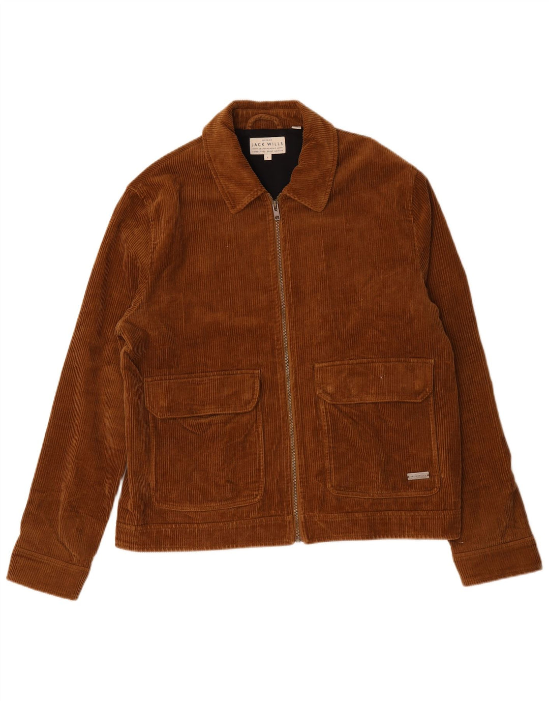 Męska kurtka sztruksowa Jack Wills Bomber UK 40, duża brązowa