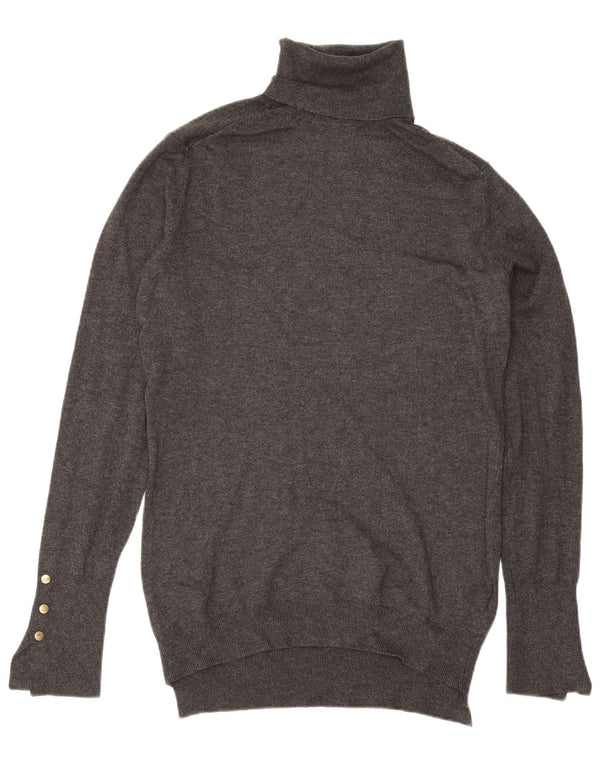 Sweter damski Zara z wywijanym dekoltem UK 14, duży, szary