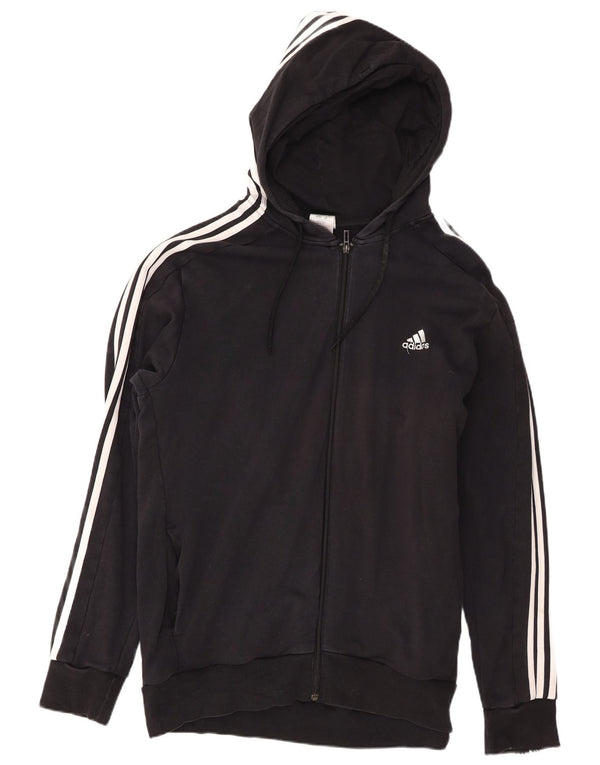 Adidas Męski sweter z kapturem i zamkiem błyskawicznym XL, czarny, bawełniany