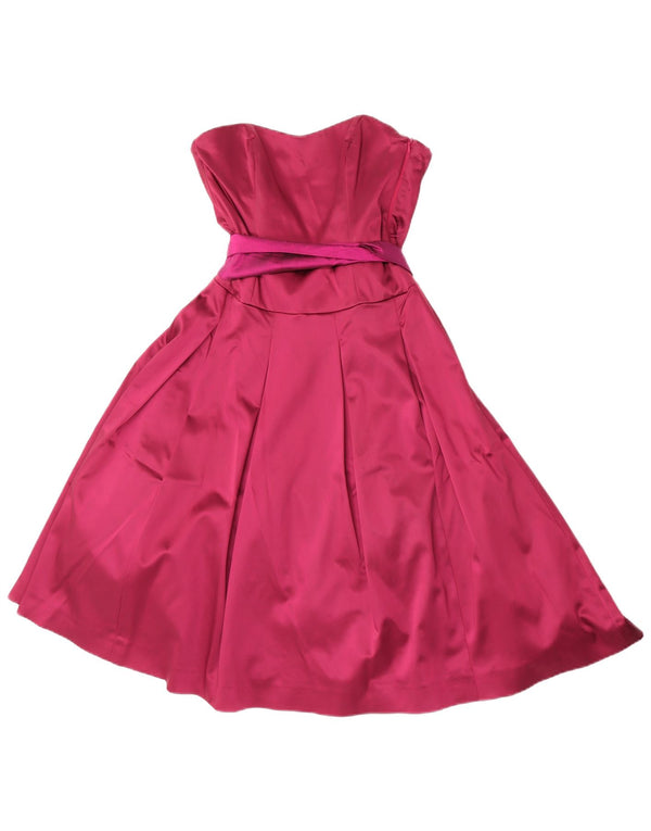 Coast Damska sukienka bez ramiączek UK 8 Small Pink Poliamid