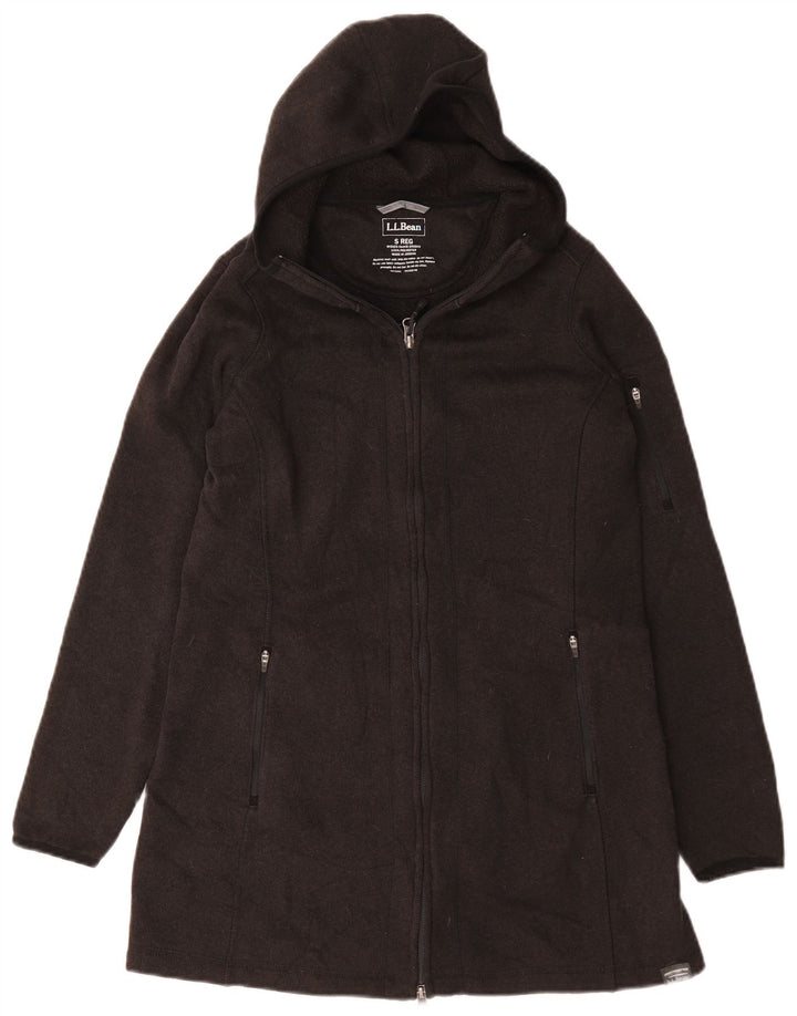 Damski płaszcz z kapturem L.L.Bean UK 10, mały, szary poliester