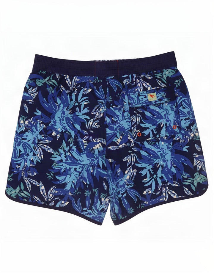 Męskie spodenki kąpielowe Ted Baker, rozmiar 4, duże, niebieskie, z poliestru w kwiaty