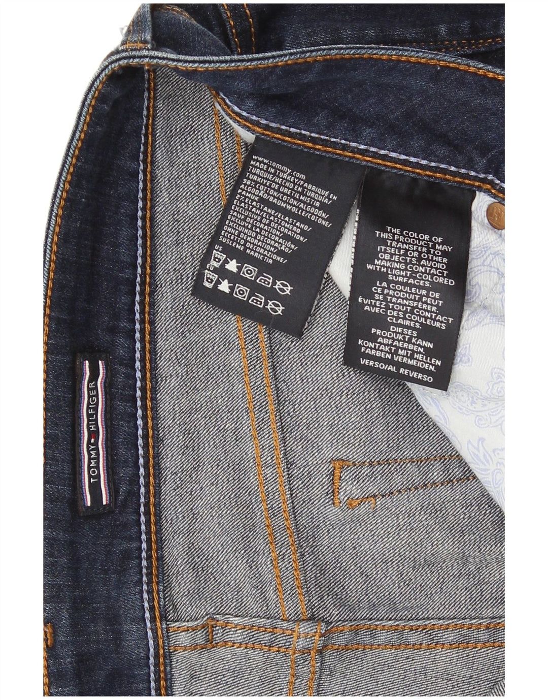 Damskie jeansy Bootcut Tommy Hilfiger W31 L28 Granatowe, bawełniane