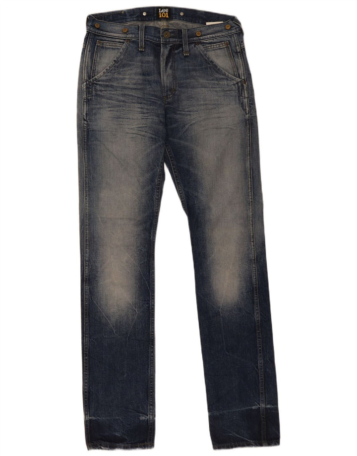 Męskie jeansy Lee 101 Logger Straight W30 L34 Niebieskie bawełniane