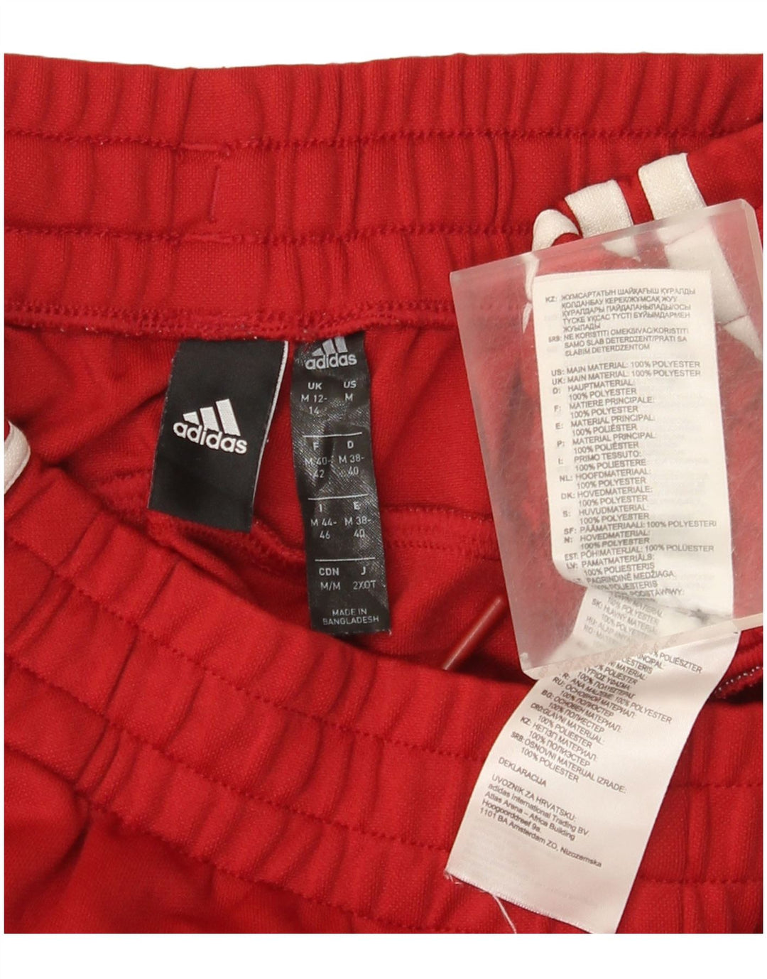 Damskie spodnie dresowe Adidas UK 12/14 Średni czerwony poliester